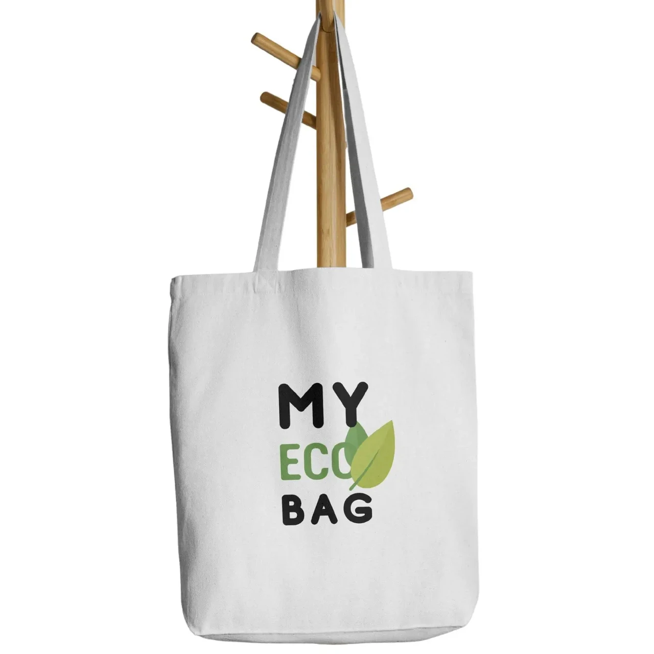 Шопер з принтом "My eco bag" Бежевий