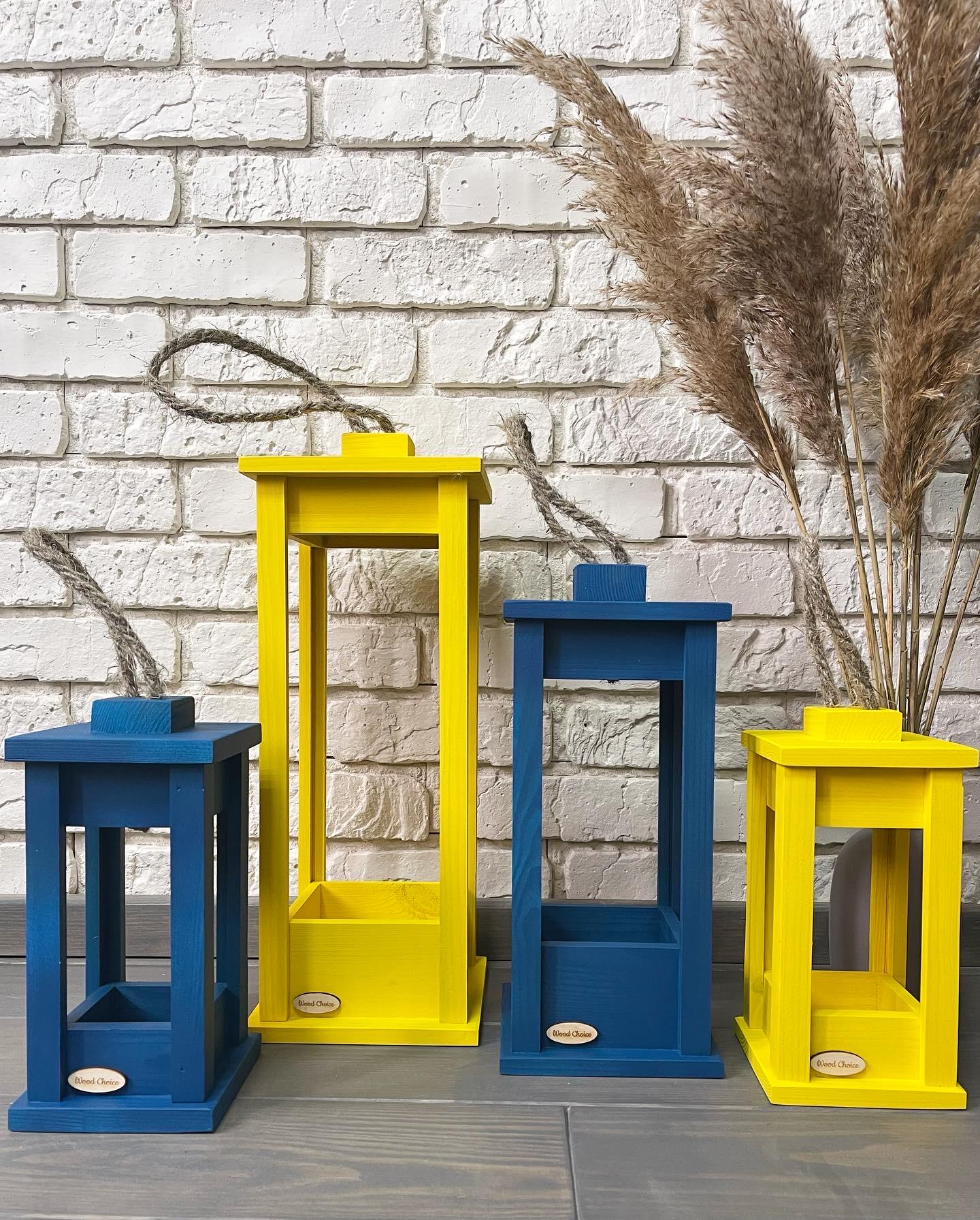 Набор подсвечников деревянные Фонари 25/35/45 см Украина - фото 2 Набор подсвечников деревянные Фонари 25/35/45 см Украина - фото 2