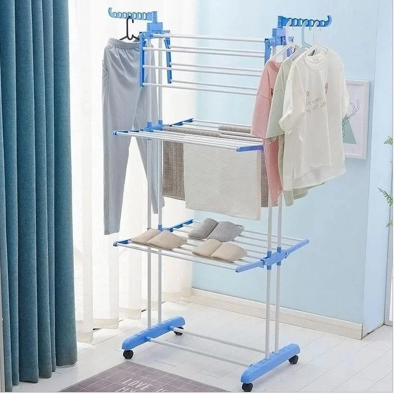 Сушилка для белья Garment rack with wheels складная многоярусная (1623) - фото 3