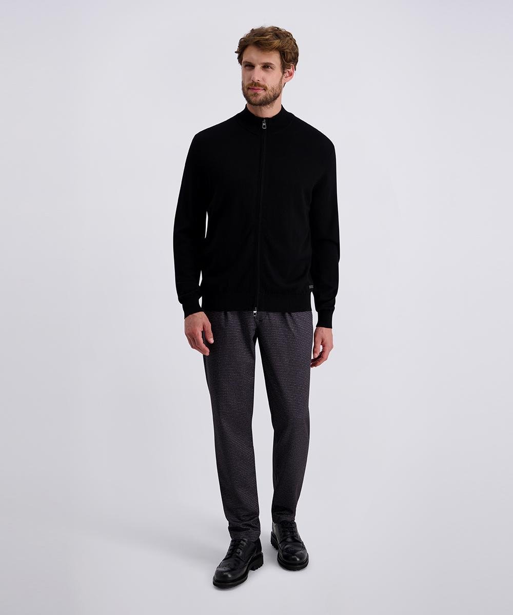 Кардиган чоловічий вовняний на блискавіці S Чорний (C5 50709.5037.9000-S) - фото 2 Кардиган чоловічий вовняний на блискавіці S Чорний (C5 50709.5037.9000-S) - фото 2
