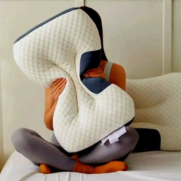 Подушка для сну ортопедична з ефектом пам'яті 74х48х12 см анатомічна подушка для шиї (744812) - фото 4 Подушка для сну ортопедична з ефектом пам'яті 74х48х12 см анатомічна подушка для шиї (744812) - фото 4