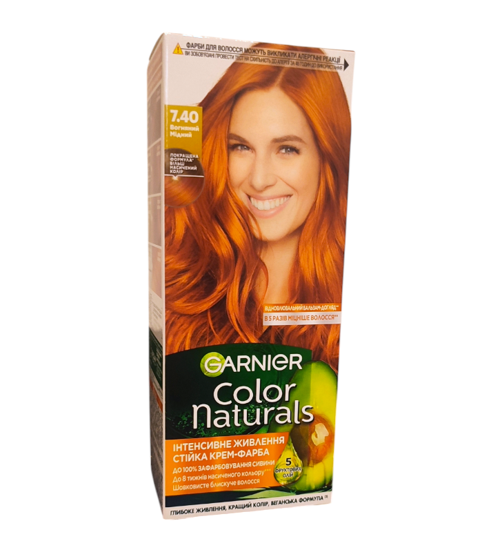 Краска для волос Garnier Color Naturals 7.40 Огненный медный