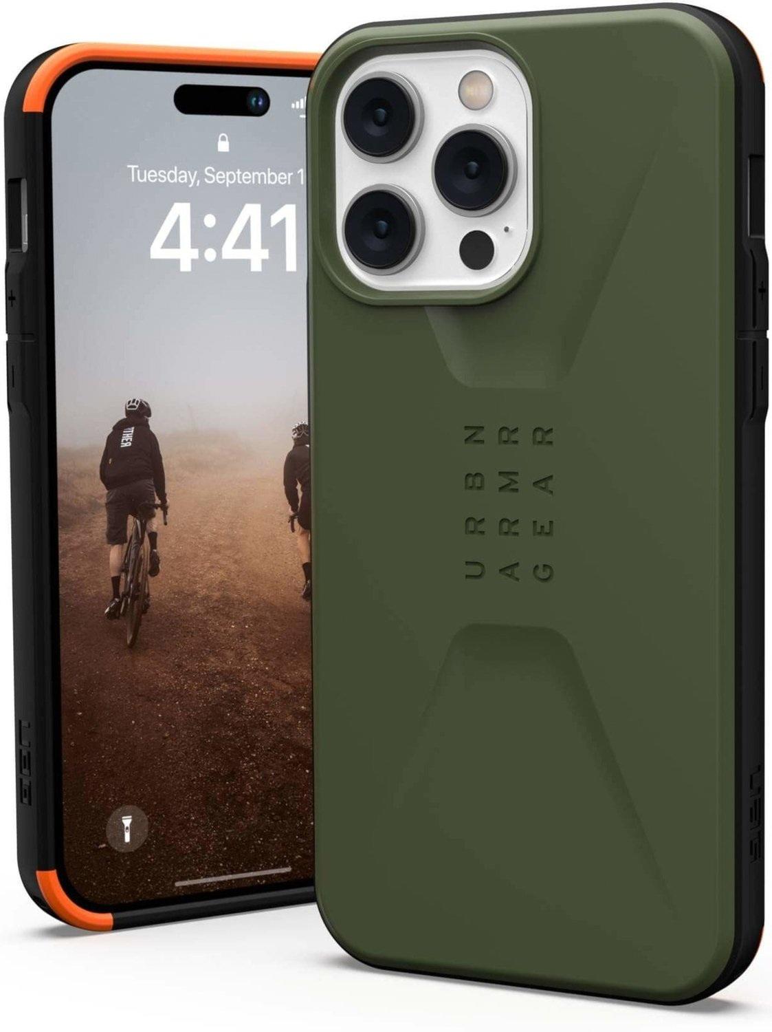 Чехол противоударный милитари UAG Civilian MagSafe для Iphone 13 Pro (6.1") Olive