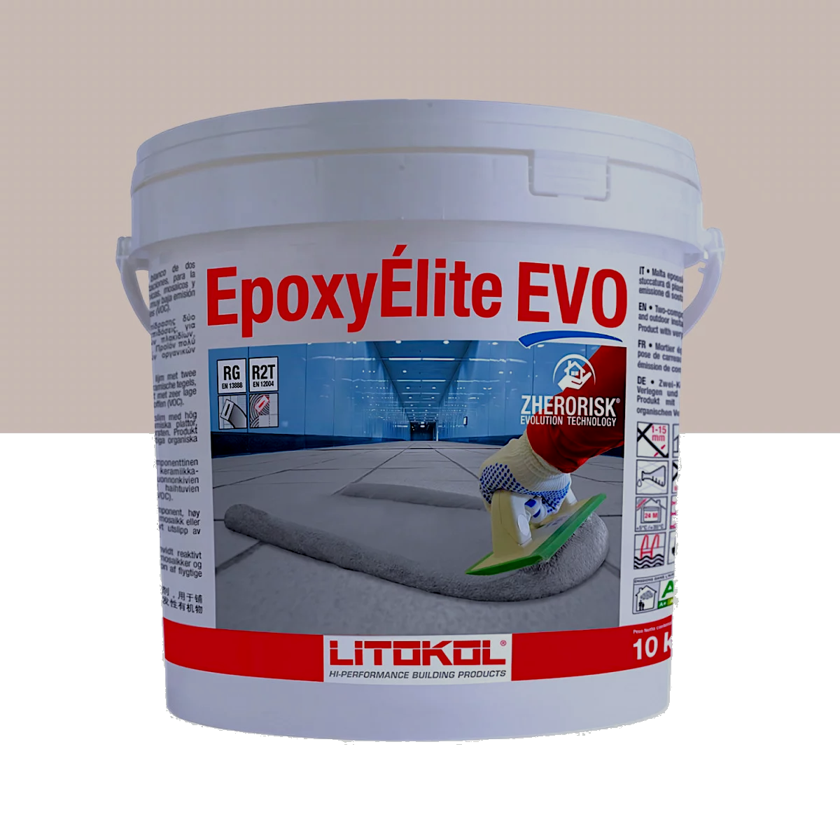 Затирка для швів плитки епоксидна Litokol EpoxyElite EVO 210 10 кг Сіро-бежевий