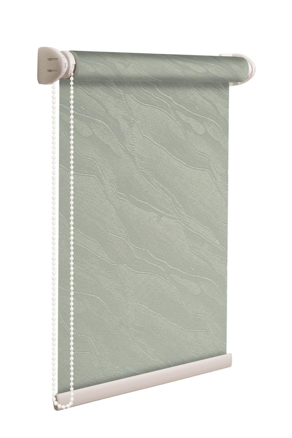 Рулонная штора NewTex Вода LUX 107х165 см Серый (815)