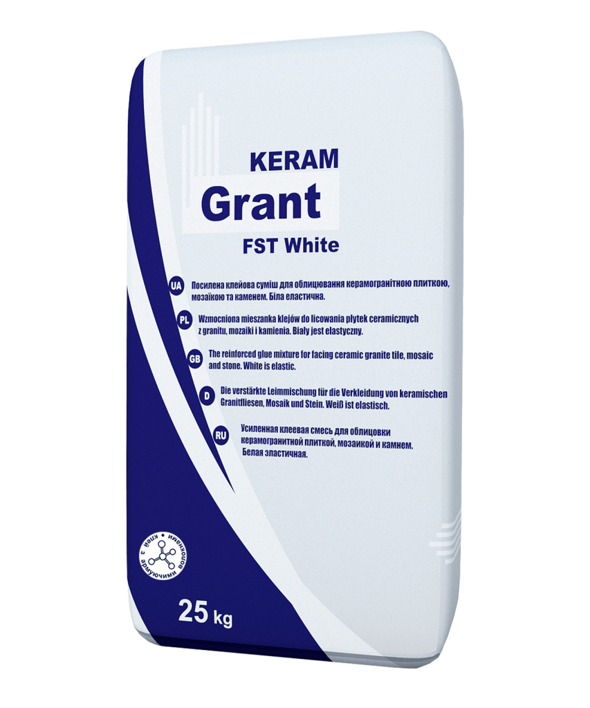 Клей для плитки GRANT Keram FSt 25 кг White