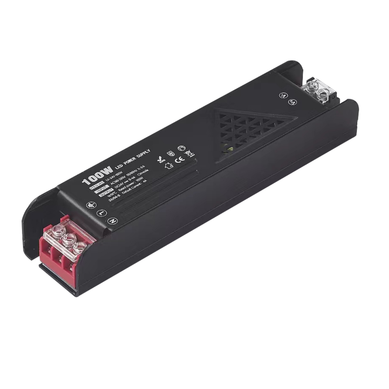 Трансформатор для трекових систем встроенный MERALLI 24V 100W Черный (TRTRWF100)