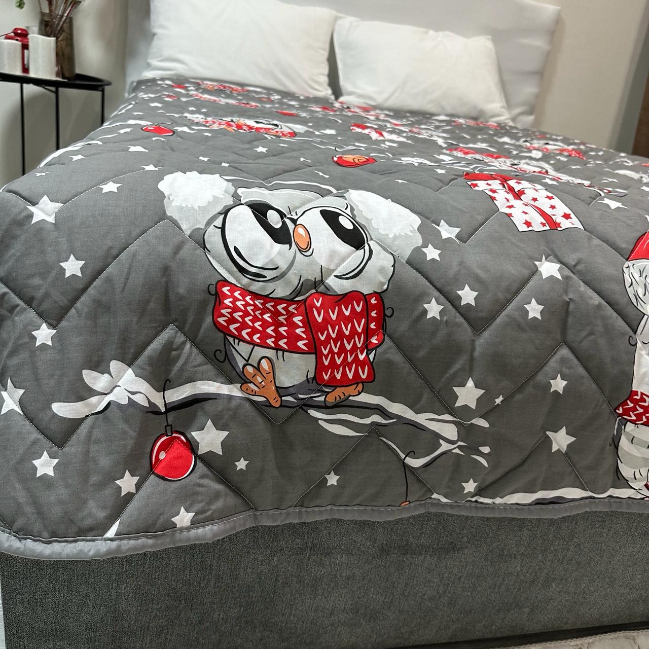 Покрывало-одеяло детское двустороннее Совы 150х210 см Серый (P-DL-5) - фото 3 Покрывало-одеяло детское двустороннее Совы 150х210 см Серый (P-DL-5) - фото 3