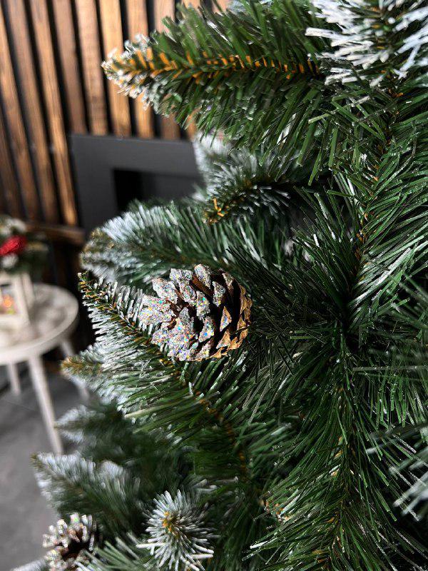 Штучна ялинка засніжена Гранделла з шишками 2,5 м Зелений (YNK081760) - фото 3 Штучна ялинка засніжена Гранделла з шишками 2,5 м Зелений (YNK081760) - фото 3