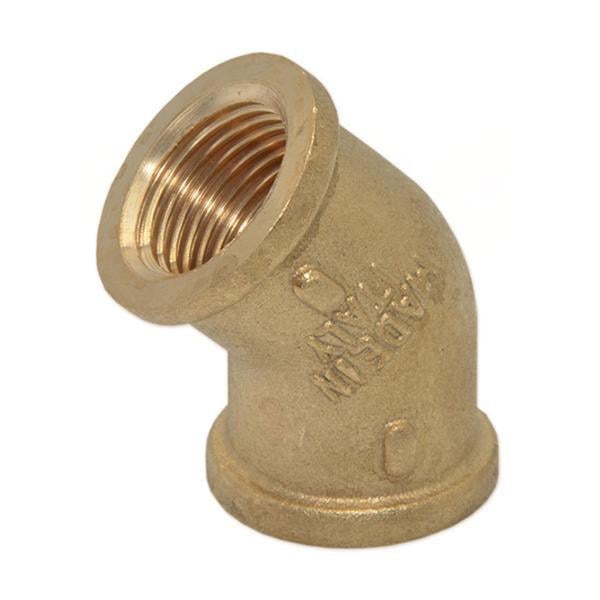 Колено латунное Pattaroni 1" x 45° внутренняя-внутренняя резьба (F99R004)