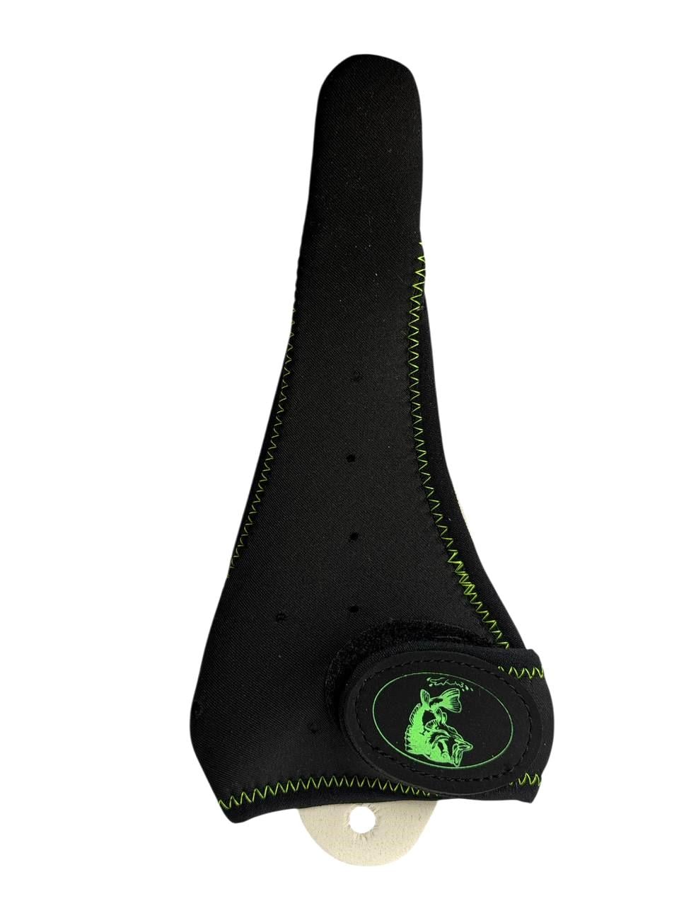 Напальчник для силового заброса натуральная кожа/неопрен на липучке (22451784769)