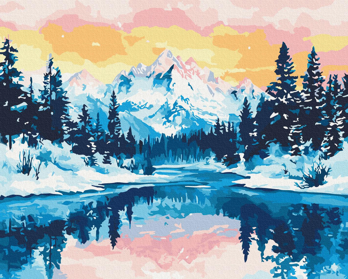 Картина по номерам Brushme Серебряные вершины 40x50 см (BS54195)