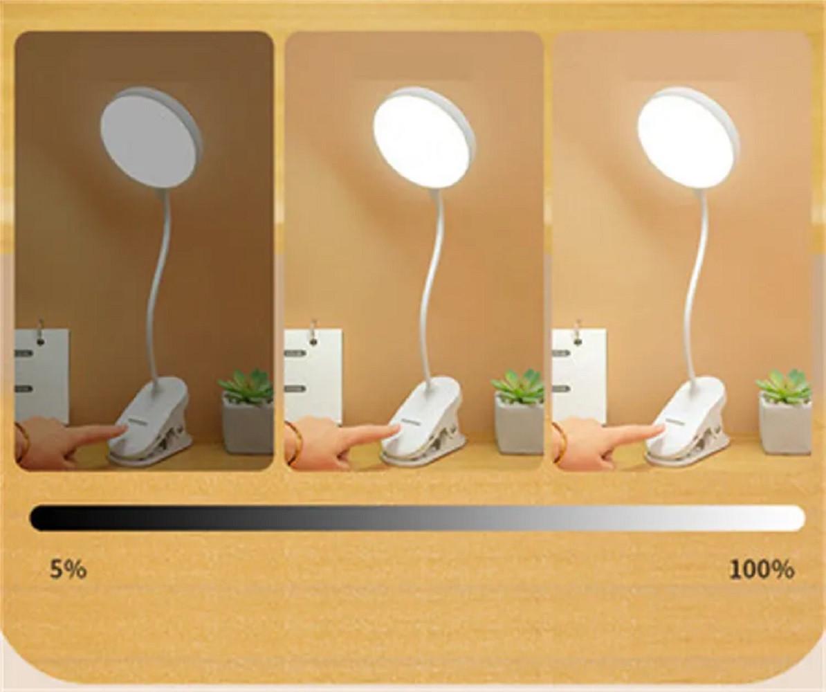 Лампа аккумуляторная LED на прищепке Li-ion 900 mAh с подставкой под смартфон USB Белый (1971851287) - фото 4 Лампа аккумуляторная LED на прищепке Li-ion 900 mAh с подставкой под смартфон USB Белый (1971851287) - фото 4