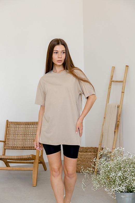 Футболка женская Оверсайз GBI XS/S Бежевый (13722)