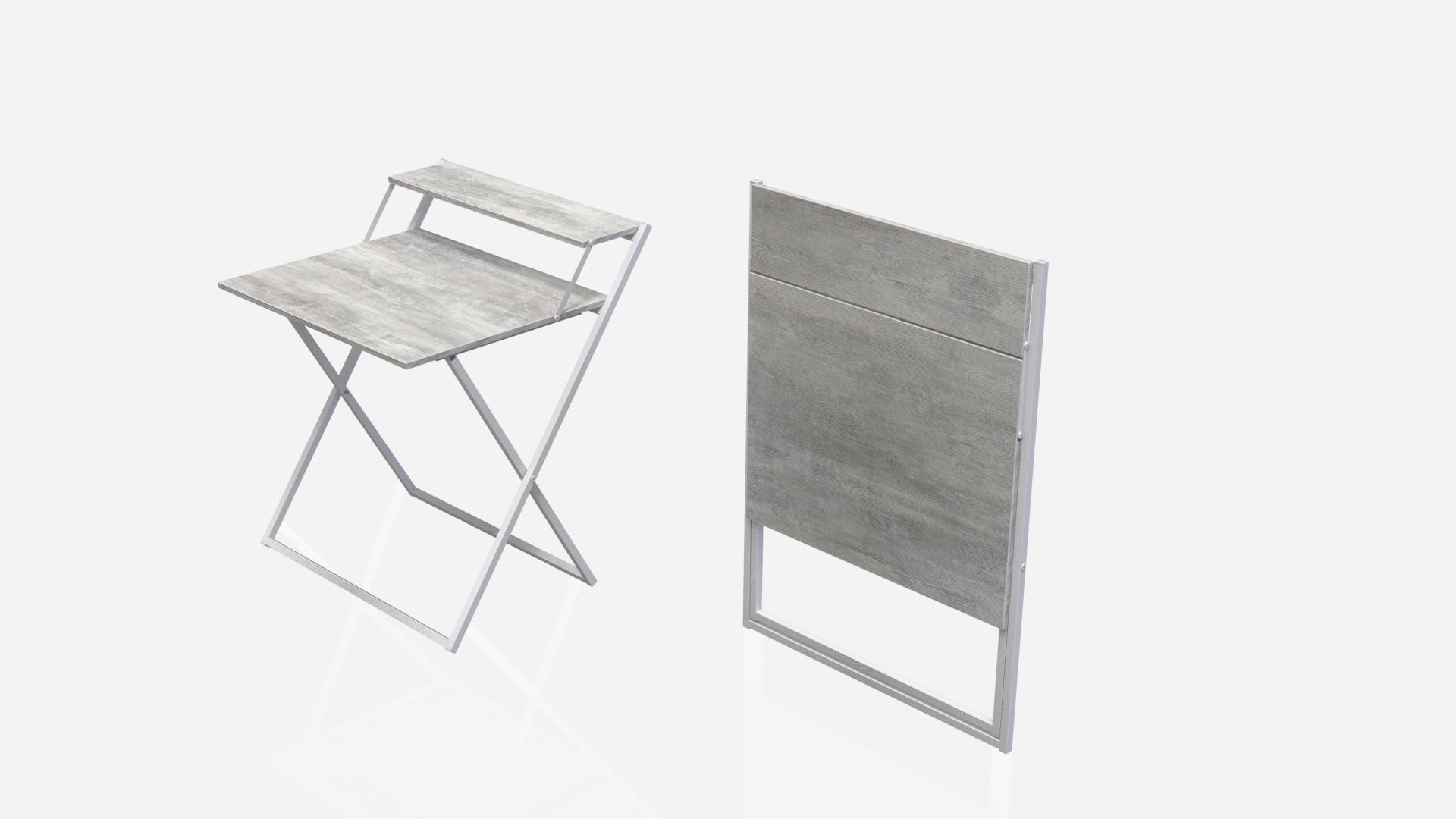 Стіл трансформер комп'ютерний Ferrum-decor Компакт 2 16 мм 750x790x720 мм метал Білий/ДСП Урбан Лайт (KOM214) - фото 5 Стіл трансформер комп'ютерний Ferrum-decor Компакт 2 16 мм 750x790x720 мм метал Білий/ДСП Урбан Лайт (KOM214) - фото 5