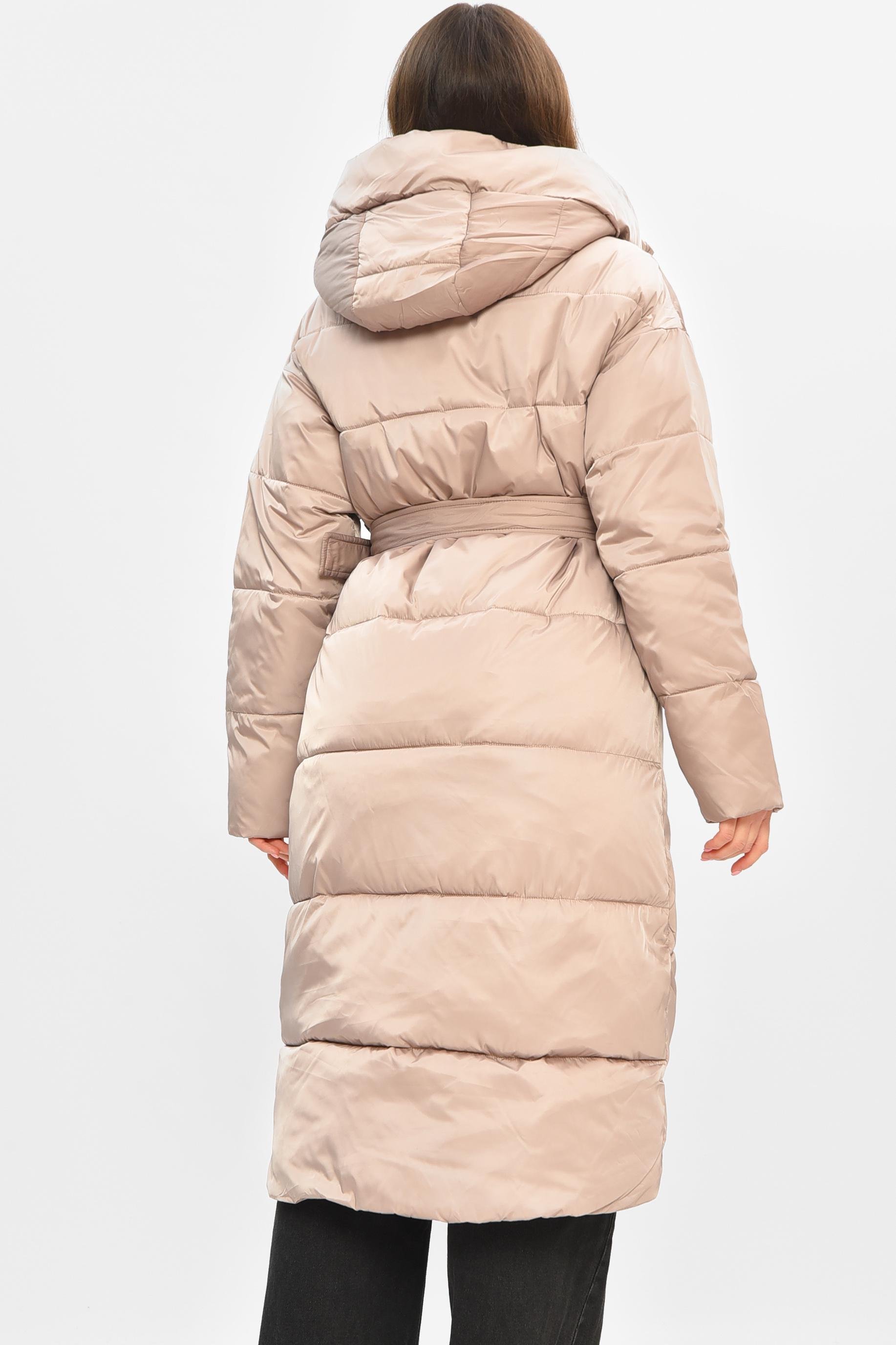 Куртка жіноча подовжена зима M-L Мокко (207034) - фото 3