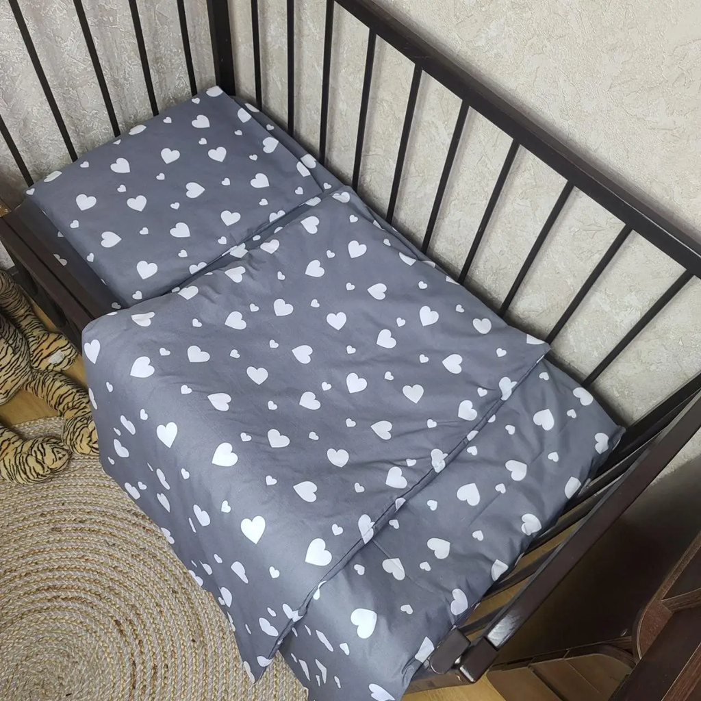 Комплект постельного белья детский наволочка/под одеяло/простыня 120х60 см (4404)