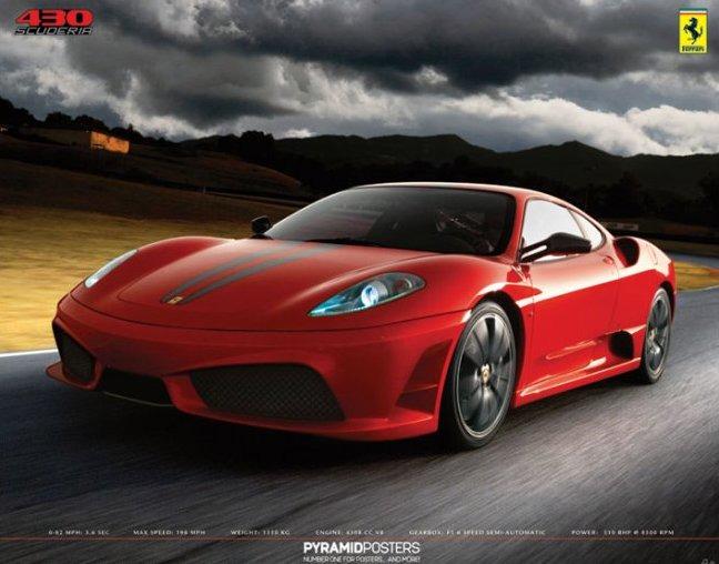 Постер плакат Ferrari 430 Scuderia 40x50 см