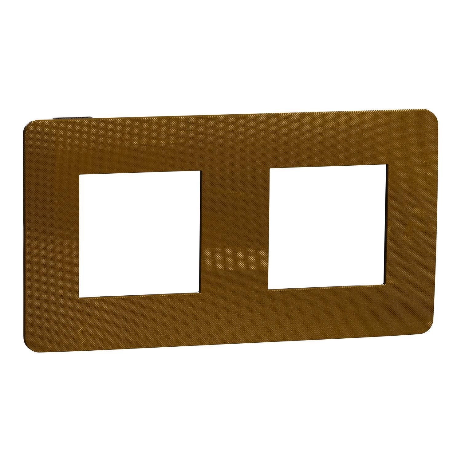 Рамка двухместная Schneider Electric Unica Studio Золотой/Антрацит (NU280462)