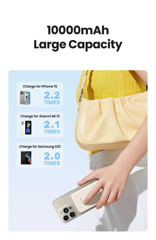 Повербанк Ugreen PB561 10000 mAh 20W Beige (25208) - фото 5 Повербанк Ugreen PB561 10000 mAh 20W Beige (25208) - фото 5