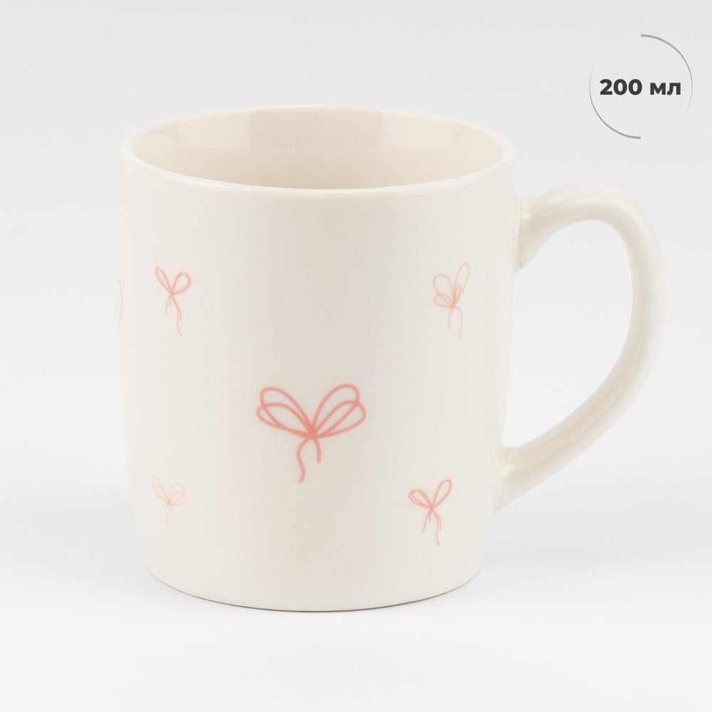 Чашка з ложечкою Рожеві бантики 200 мл (9250-010) - фото 4 Чашка з ложечкою Рожеві бантики 200 мл (9250-010) - фото 4