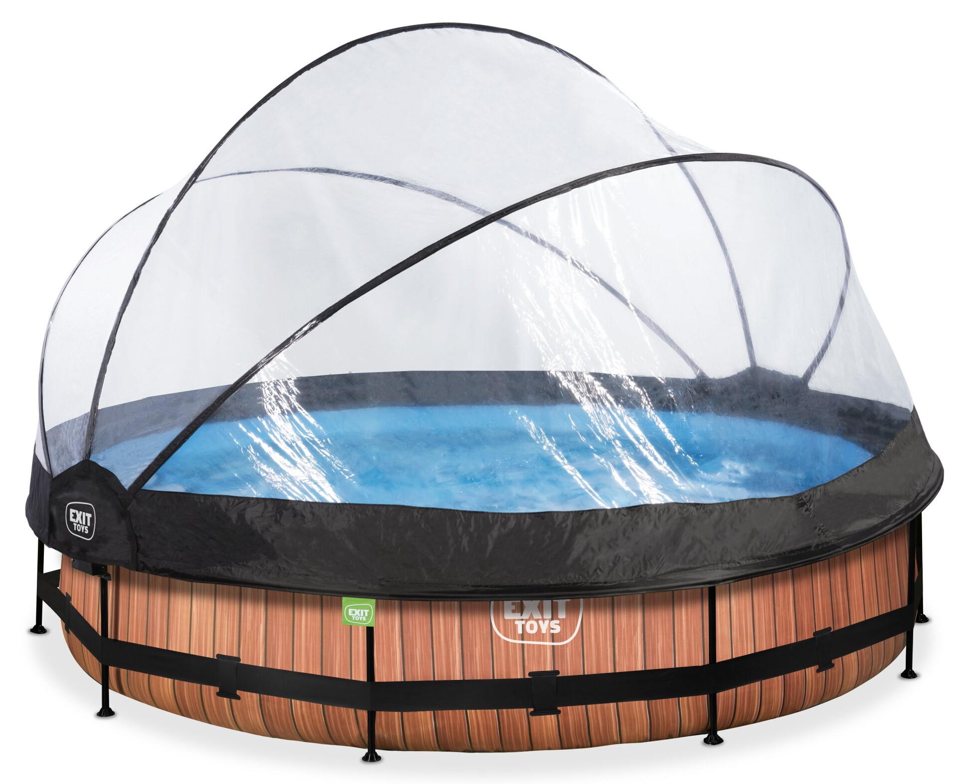 Бассейн каркасный с куполом Exit Toys 360х76 см Дерево (964698159) - фото 2 Бассейн каркасный с куполом Exit Toys 360х76 см Дерево (964698159) - фото 2