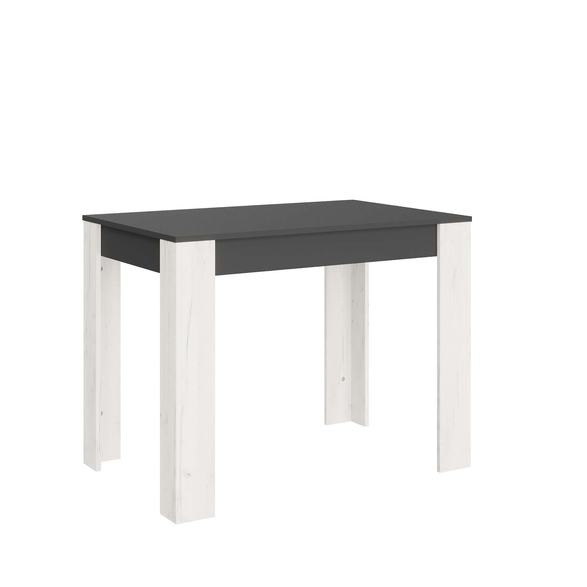 Обеденный стол Еверест Соната СТО-1 110х65х77 см Графит/Дуб крафт белый (09208)