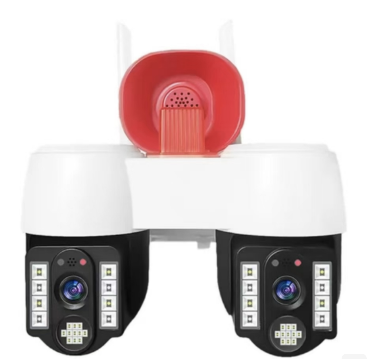 Камера відеоспостереження Wi-Fi 4 Мп з 2 об'єктивами поворотна PTZ з оптичним зумом x10 і нічним баченням (2666605198)