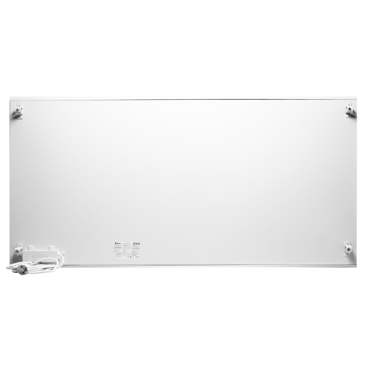 Теплова панель металокерамічна Uden-S-1000 з терморегулятором та д/к до 20 м2 1200х594 мм Білий (25748532) - фото 4 Теплова панель металокерамічна Uden-S-1000 з терморегулятором та д/к до 20 м2 1200х594 мм Білий (25748532) - фото 4