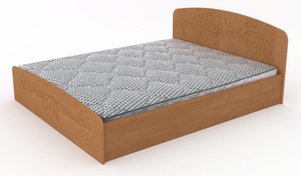 Двуспальная кровать Компанит Нежность-160 МДФ Ольха