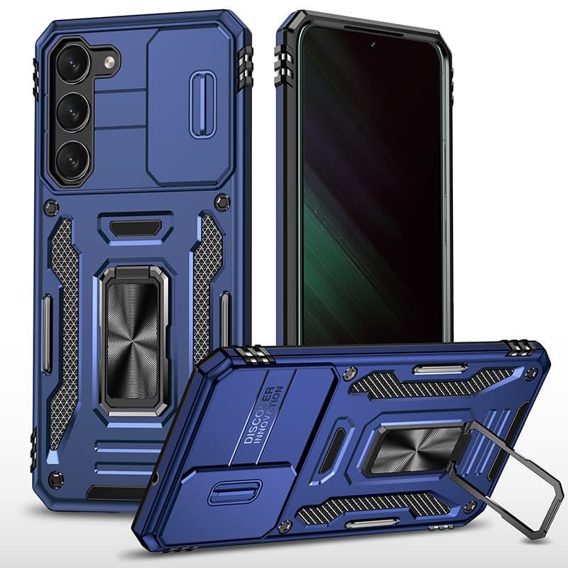 Противоударный чехол Camshield Army Ring для Samsung Galaxy S20 FE Navy - фото 1