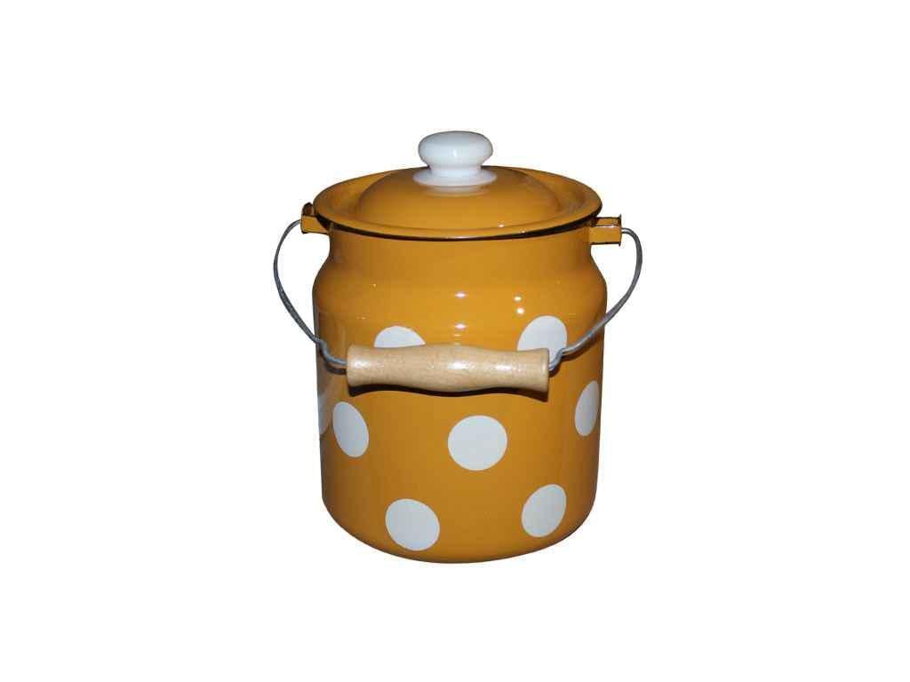 Бидон Idilia 3,3 л Белый горох Горчичный (I0612/4)