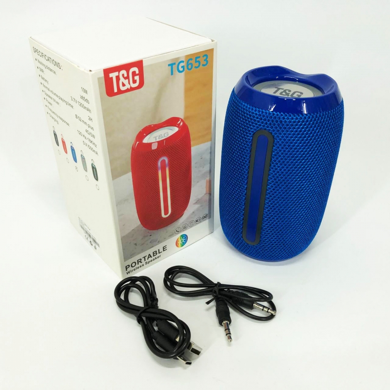 Портативна колонка TG 653 із USB Blue (tf4880) - фото 11