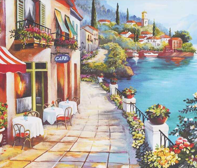 Картина по номерам TK Group 30336 30 Кофейня на набережной 40х30 см (121594)