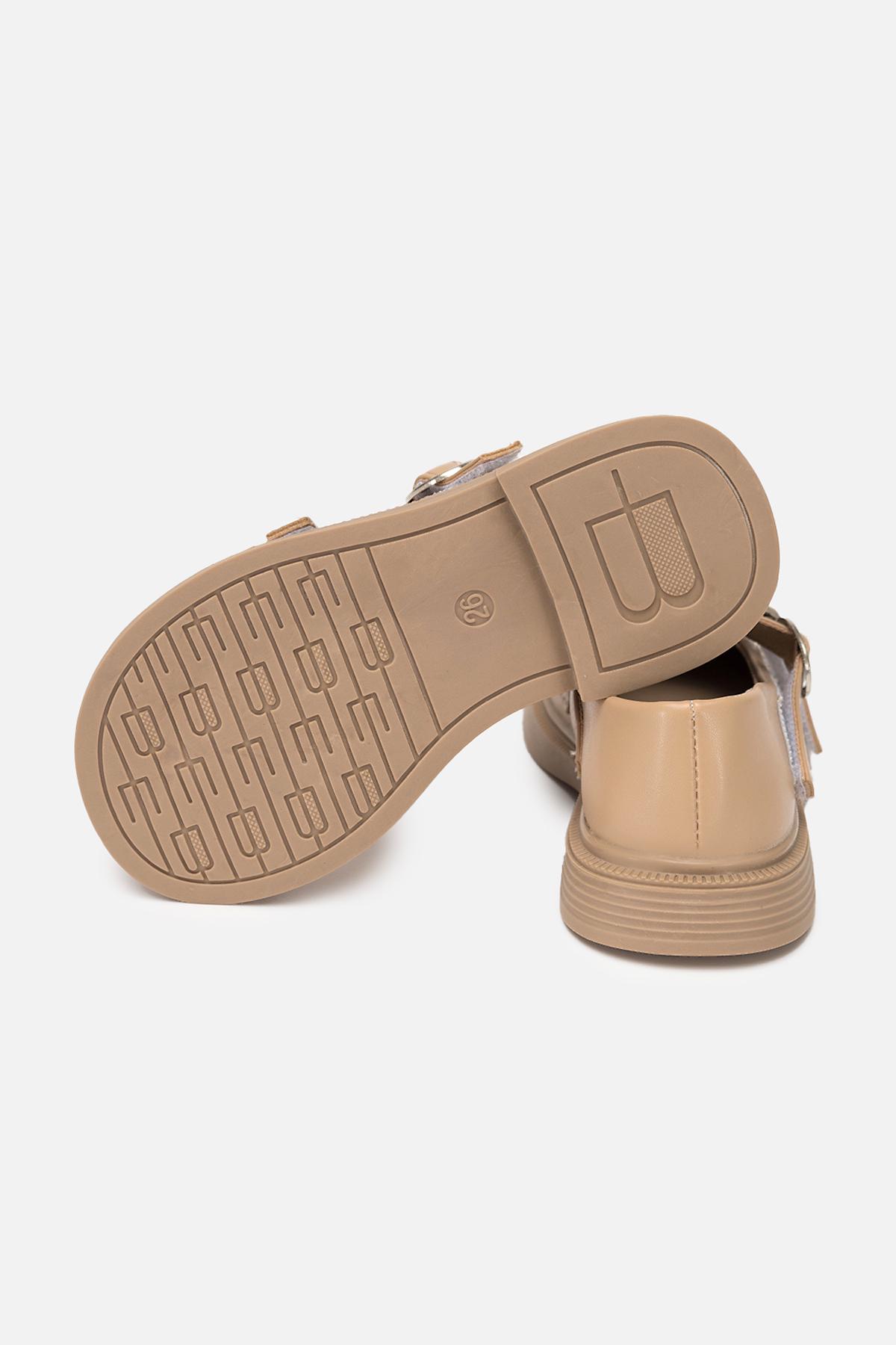 Туфлі на плоскій підошві для дівчинки р. 26 Бежевий (SKT000995515) - фото 5 Туфлі на плоскій підошві для дівчинки р. 26 Бежевий (SKT000995515) - фото 5