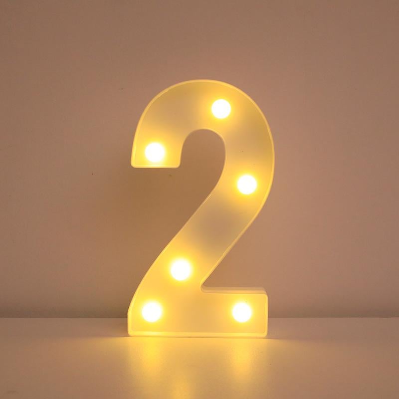 Цифра об'ємна 2 Led маленька 21x11 см Білий (13028/2) Цифра об'ємна 2 Led маленька 21x11 см Білий (13028/2)