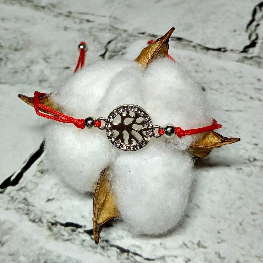 Браслет с красной нитью Дерево (3-38-18-4)