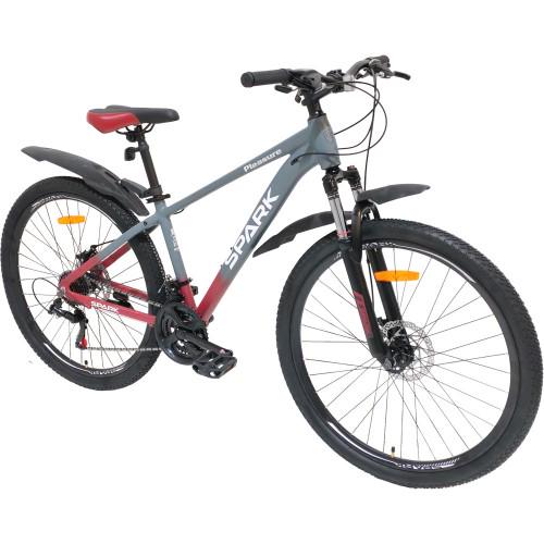 Велосипед Spark PLEASURE колеса 27,5"/алюминиевая рама 15" Серо-темно-красный (26351945) - фото 2 Велосипед Spark PLEASURE колеса 27,5"/алюминиевая рама 15" Серо-темно-красный (26351945) - фото 2