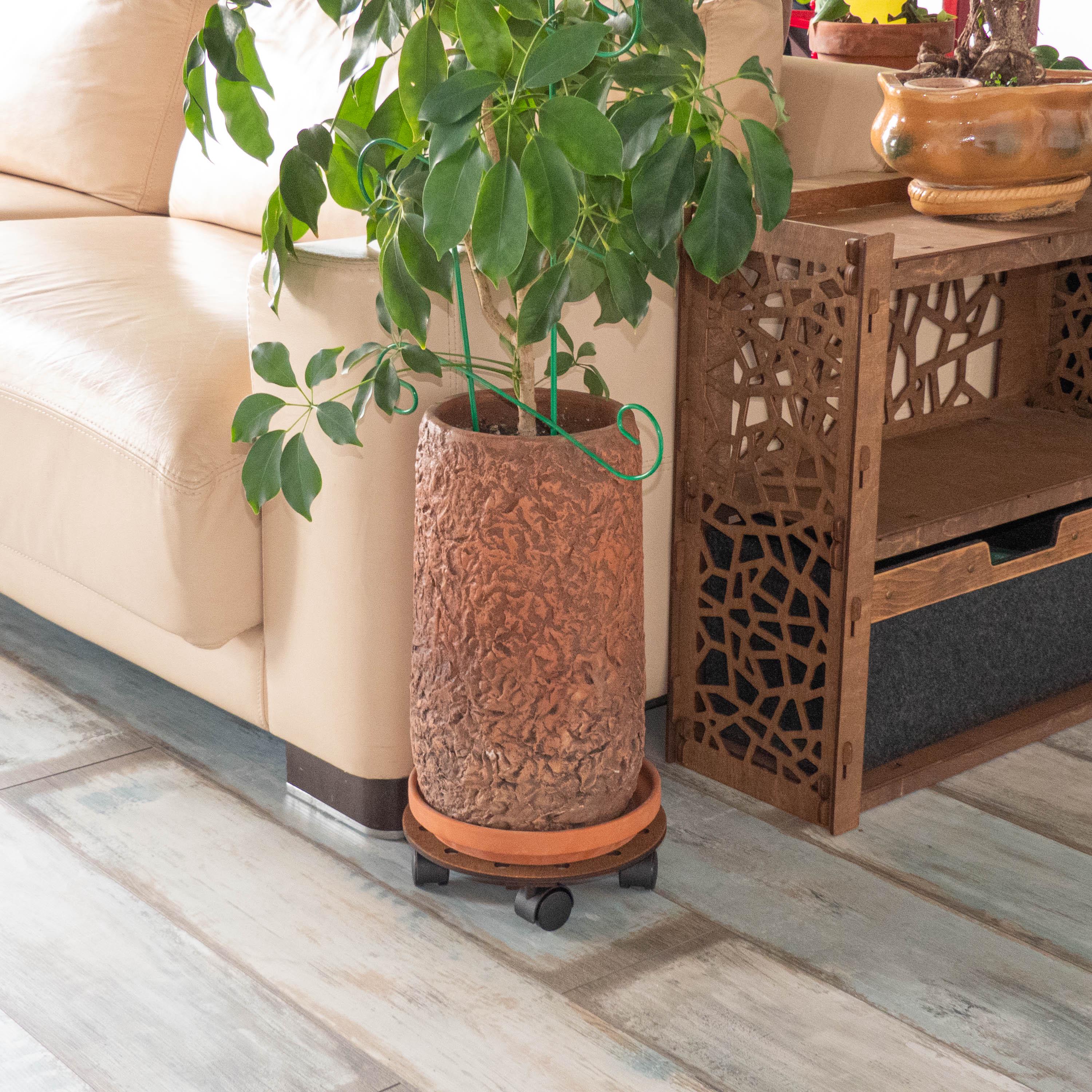 Підставка для квітів підлогова Вент+ на колесах кругла 25 см (120129) - фото 3 Підставка для квітів підлогова Вент+ на колесах кругла 25 см (120129) - фото 3