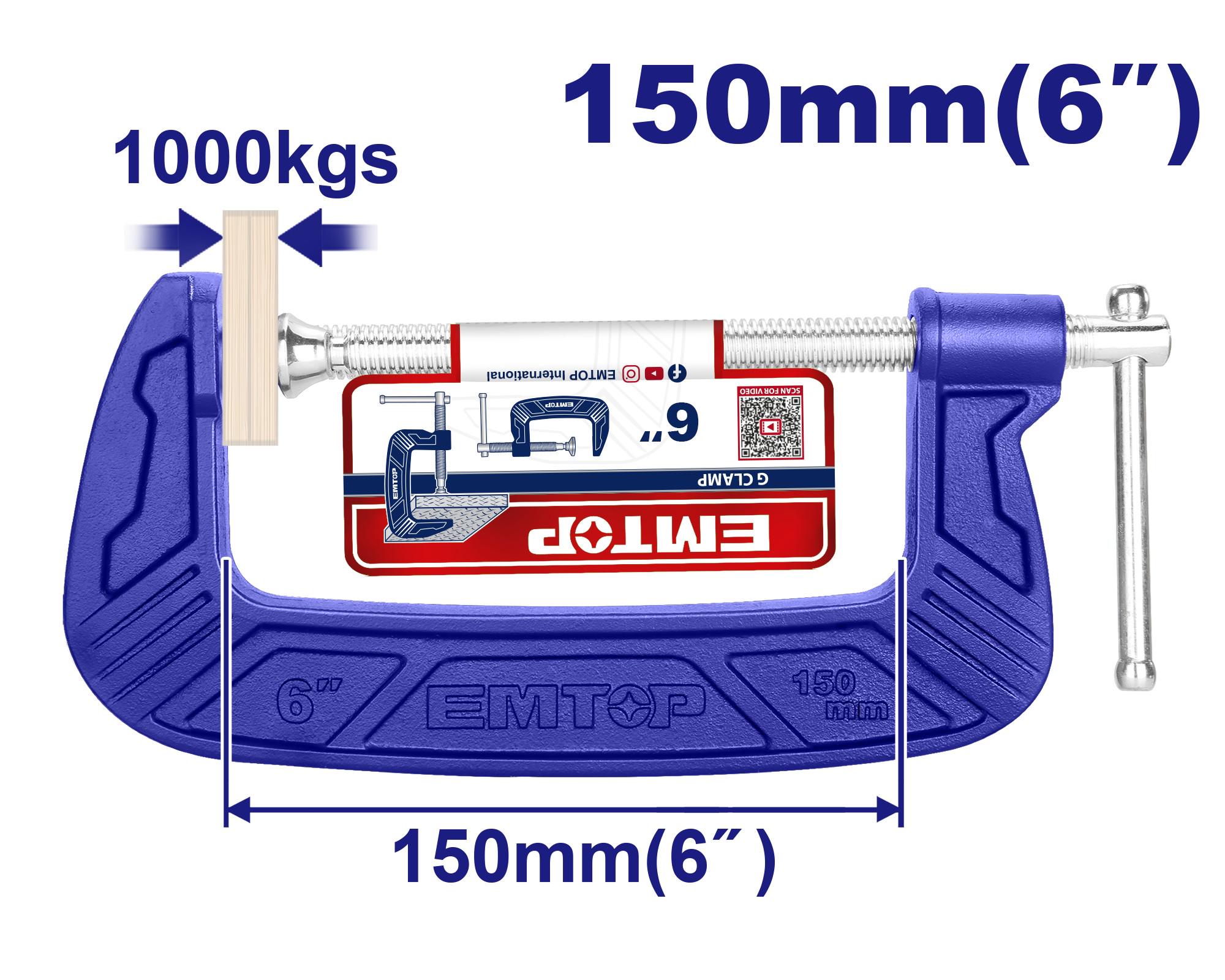 Струбцина G-образная EMTOP ECLPG0601 - фото 2 Струбцина G-образная EMTOP ECLPG0601 - фото 2