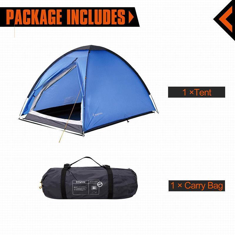 Палатка двухместная KingCamp Backpacker Blue (KT3019) - фото 6