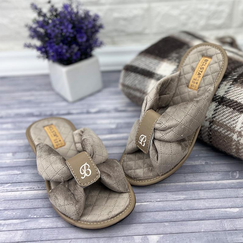 Домашні тапочки жіночі Е-0089-12-2 відкриті 25,5-26 см p. 40 Бежевий (84256014)