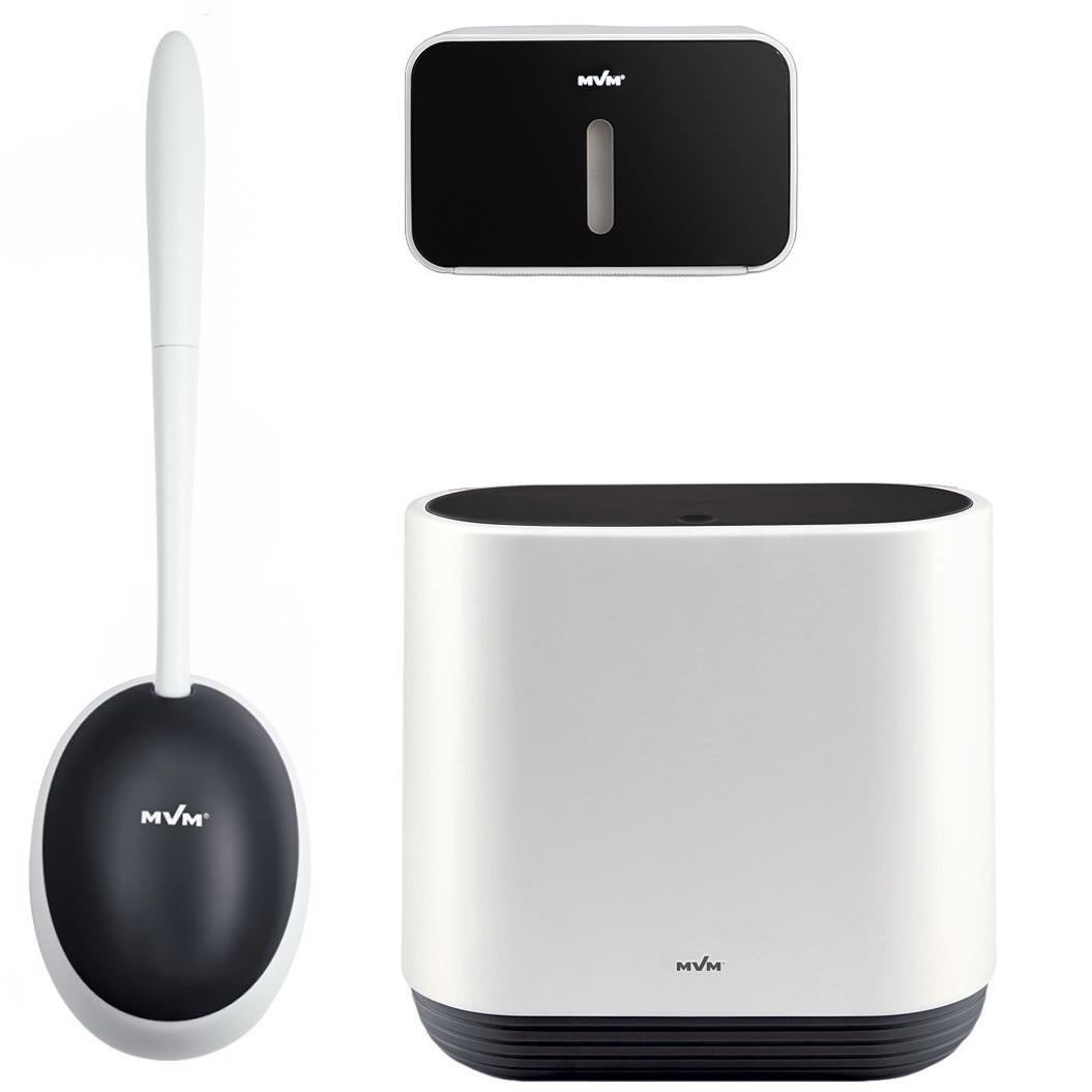 Набір аксесуарів для ванної MVM №5 MVM-MH-05 white/black Чорний (211736)