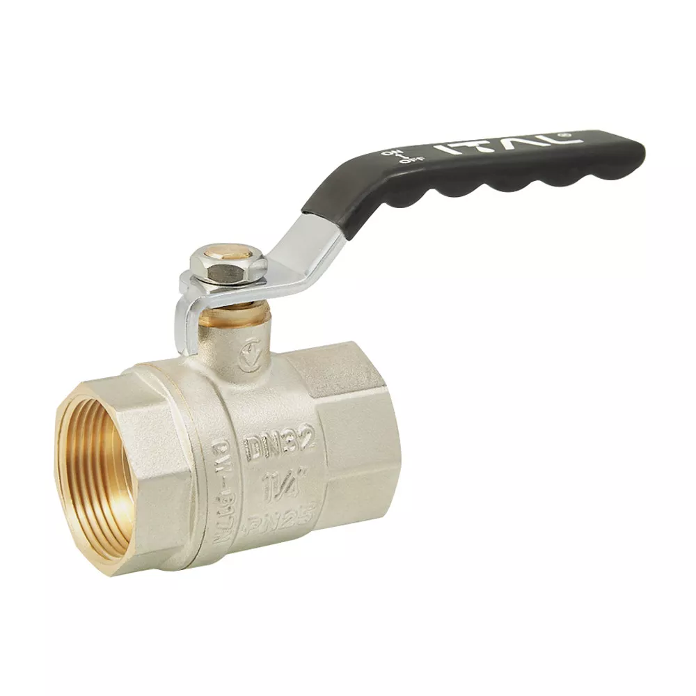 Кран кульовий ITAL PN25 ВВ ручка нікель 1 1/4" (SQ-1046050)