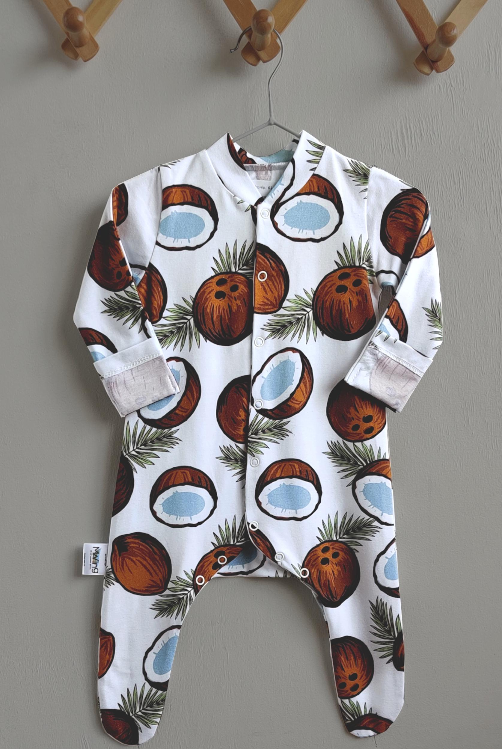 Комбинезон детский с шапочкой Mwing 62 см Coconuts