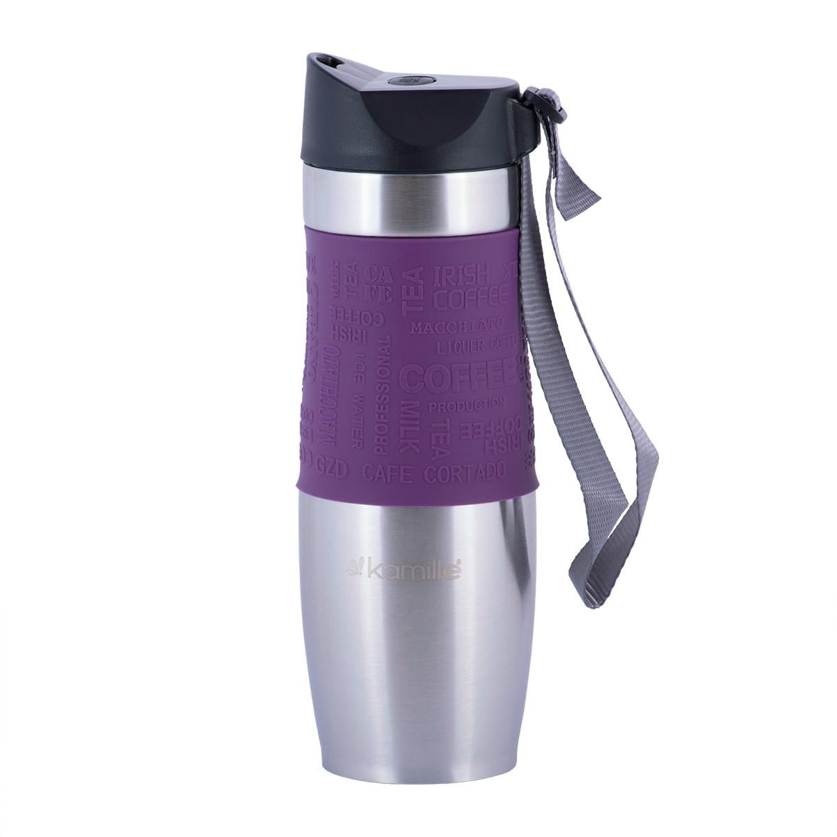 Термокружка Kamille KM-2051 из нержавеющей стали 480 мл Сиреневый (29-84-2051SRE)