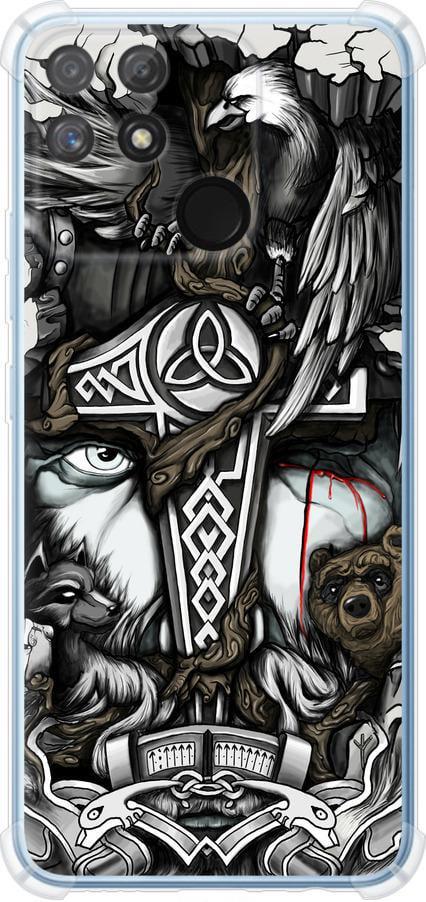 Чехол на Realme Narzo 50A Тату Викинг (4098sp-2514-42517)