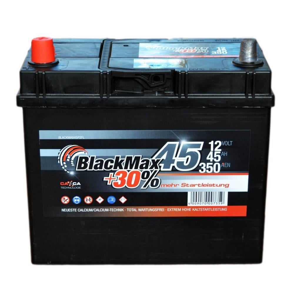 Аккумулятор автомобильный BlackMax 6СТ-45 Ah Аз ASIA 350A EN B4022 (23167)