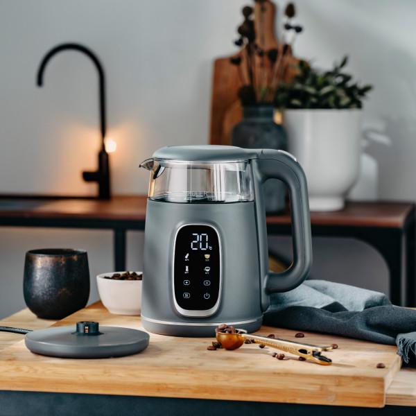 Электрочайник Adler AD 1305 стеклянный с установкой температуры 2200 Вт 1,7 л Grey (AD1305GS) - фото 7