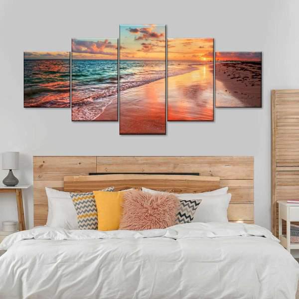 Модульная картина Береговая линия из пяти частей 112x48 см (M5_M_24)